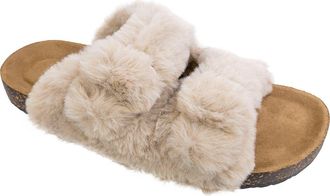 Chinese Laundry Flex Faux Fur Slide Sandal in Tan-Beige at Nordstrom Rack, Size 11