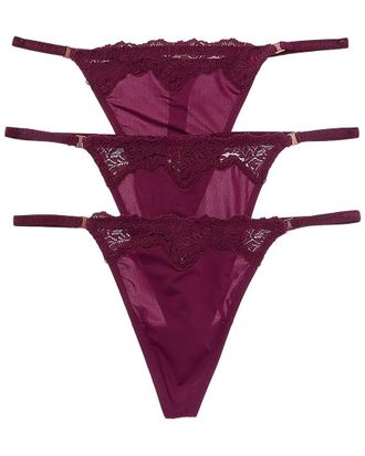 Le Mystere 3Pk Lace Allure Micro Thong