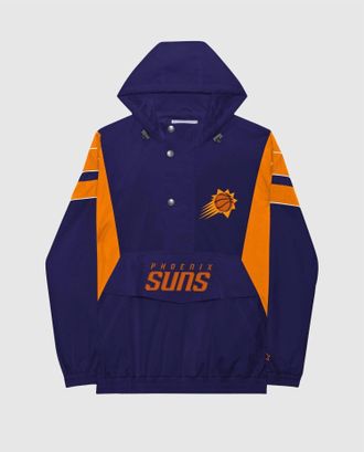 Starter Mens Phoenix Suns Home Team Half-Zip Jacket In Purple
