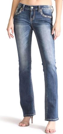 Grace in L.A. Wide Leg Jeans In Black