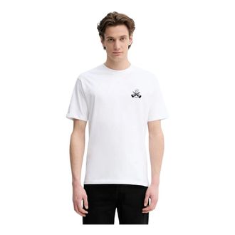 The Kooples T-shirt met schedeldetail - Heren - Tops - Wit - Maat: S Katoen