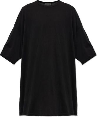 Yohji Yamamoto Cotton Cashmere Single Jersey Big SS Tee - Heren - T-shirts - Zwart - L - Katoen - Tops
