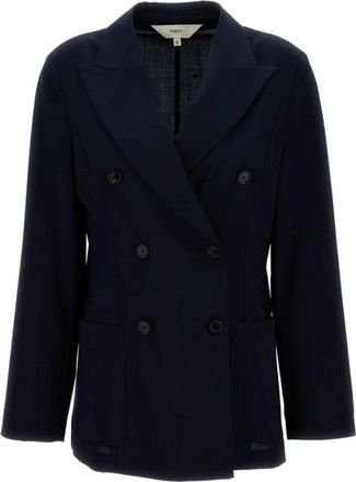 Barena Divina Tropical Blazer - Dames - Blazers - Blauw - L - Wol - Jassen