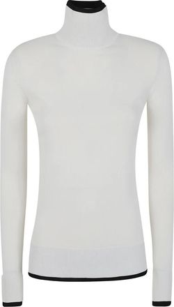 Toteme Fitted Ribbed Top - Dames - Coltruien - Wit - XS - Truien & Vesten