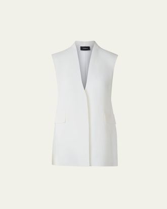 Akris Artina Long Silk Organza Vest