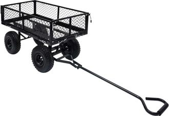 vidaXL Carrito De Mano De Jard&iacute;n Negro 250 Kg Vidaxl