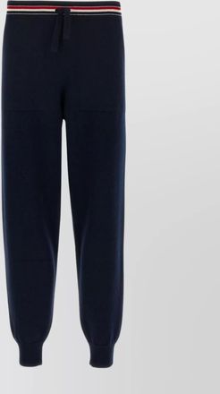 Thom Browne joggers with striped waistband and ribbed cuffs