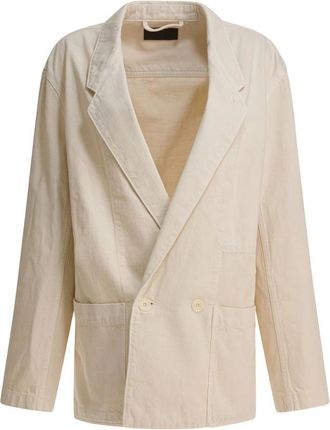 Christophe Lemaire Workwear Blazer - Dames - Blazers - Beige - M - Katoen - Jassen