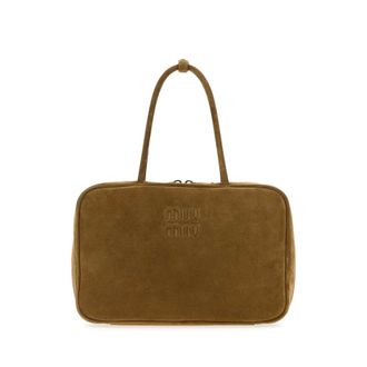 Miu Miu Beige Suede Handbag