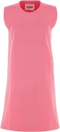 Jil Sander Mouwloze A-lijn Jurk - Dames - Korte kleedjes - Roze - XS - Polyester - Kleedjes