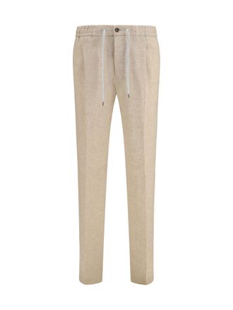 Pantaloni Torino Mens Linen Pants Warm Beige Trousers