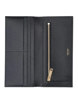 Ferragamo Mens Wallets Black Calf Leather