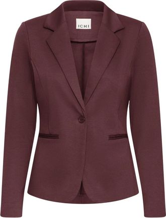 Ichi Klassieke Blazer Port Royale - Dames - Blazers - Bruin - M - Polyester - Jassen