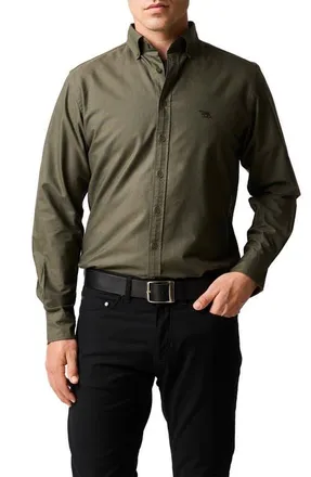 Rodd & Gunn Oxford Sports Fit Shirt in Forest at Nordstrom, Size Xxx-Large