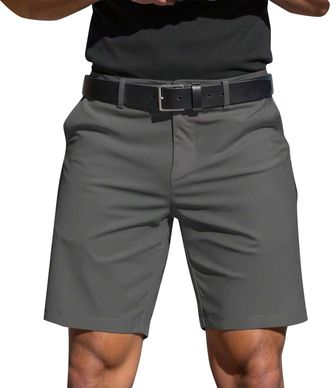 Generic Mens Golf Dress Shorts Flat Front 7 Inch Inseam Chinos Lightweight Quick Dry Chino Shorts with Pockets for Casual Work