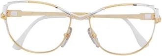 Saint Laurent Pre-owned Metal sunglasses - Dames - Vintage Accessoires - Geel - ONE Size - Vintage