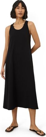 Pact Cotton Jersey Relaxed Tank Dress Made with Organic Cotton in Black at Nordstrom, Size Xx-Large