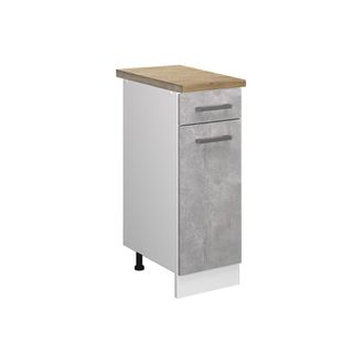 Vicco Mueble Bajo De Cocina R-line, Hormig&oacute;n, 30 Cm, Et Roble