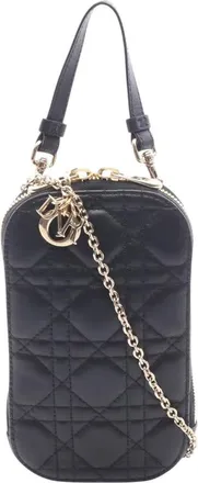 Dior Pre-owned Dior Lambskin Cannage Lady Dior Call In Phone Holder Ladies RMALZJORW6JG2YNW
