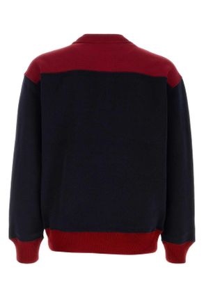 J.W.Anderson Two-Tone Wool Blend Sweatshirt - Navy