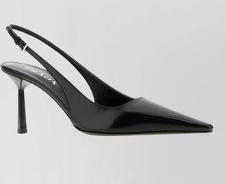 Prada leather slingback pumps