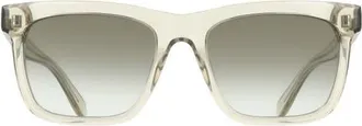Ferragamo 55mm Gradient Rectangle Sunglasses in Transparent Sage at Nordstrom