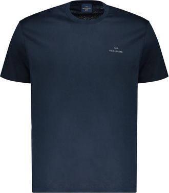 Paul & Shark Gestructureerd katoenen jersey T-shirt - Heren - T-shirts - Blauw - XL - Katoen - Tops