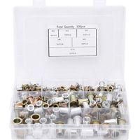 OEM Juego De Tuercas Remachables, 300 Piezas Kit De Insertos Roscados De Acero Al Carbono, Surtido De 6 Especificaciones