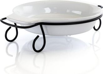 Gibson Home Gracious Dining 2 Piece Stoneware Bakeware with Metal Rack in White at Nordstrom