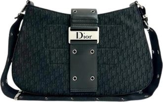 Dior Pre-owned Canvas Schoudertas (Vintage) - Dames - Vintage Schoudertas - Zwart - ONE Size - Vintage