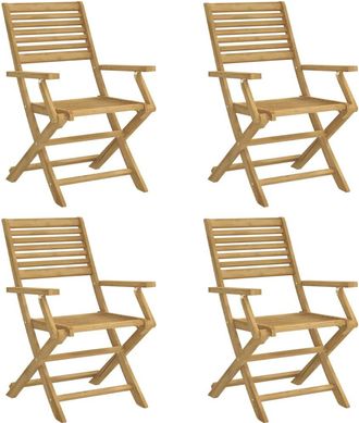 vidaXL Vidaxl - Sillas De Jard&iacute;n Plegables 4 Uds Madera Acacia 54,5x61,5x86,5cm