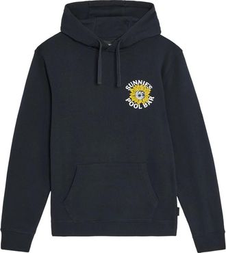 Lyle & Scott Hoodies & sweatvesten, Heren, Blauw, L, Katoen, Sunnies Pool Bar Graphic Pullover Hoodie