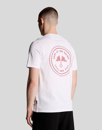 Lyle & Scott Lyle And Scott Mens Game of Two Halves Graphic T-Shirt - White - Size: 36