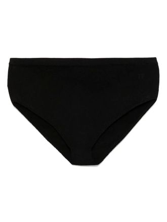 Tom Ford Slip met geborduurd logo - Zwart