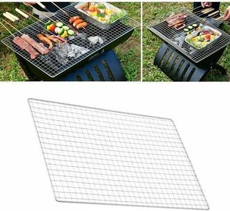 OEM Parrilla Para Barbacoa - Parrilla De Acero Inoxidable Para Barbacoa - Accesorios Para Barbacoa Al Aire Libre - 45x30 Cm