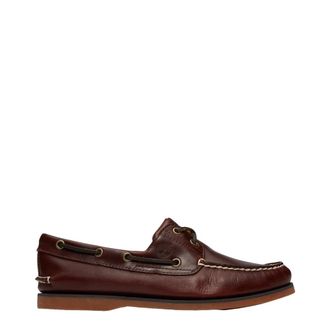 Timberland Klassieke leren bootschoenen bordeauxrood - Heren - Bootschoenen - Bruin - 40 1/2 EU - Leer - Schoenen
