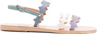 Ancient Greek Sandals leather double-strap sandals - women - Calf Leather/Calf Leather/Calf Leather/Rubber - 39 - Blue
