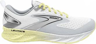 Brooks Womens Levitate 6 Running Shoes In White/oyster/yellow