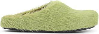 Marni Fussbett Sabot - Dames - Slip ons - Groen - 39 EU - Leer - Schoenen