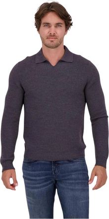Slowear Pull Polo Zanone - Heren - V-hals truien - Grijs - M - Truien & Vesten