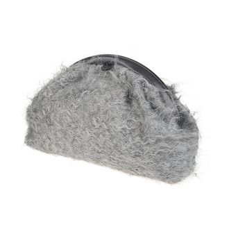 Eleventy Mohair Wool Clutch with Nappa Finish