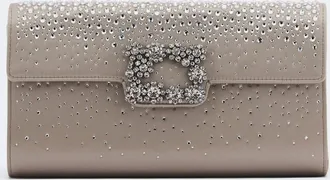 Roger Vivier Efflorescence embellished satin clutch
