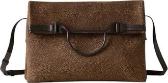 Borbonese B-Wave Medium Crossbody Tas - Dames - Schoudertassen - Bruin - ONE Size - Leer - Tassen
