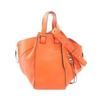 Loewe Pre-owned Handbags, female, Orange, Size: ONE SIZE Pre-owned Hammock Small Leather 2way Handbag