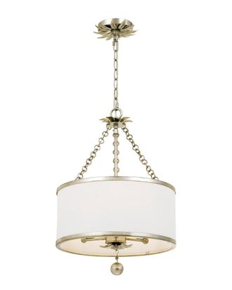 Crystorama 3-Light Broche Semi Flush Mount