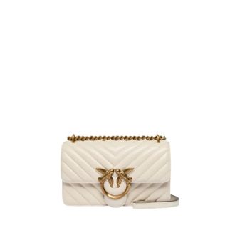 Pinko Cross Body Bags, female, White, Size: ONE SIZE Love One Mini