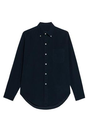Fortela King Corduroy Button Down Shirt in Navy at Nordstrom, Size Medium