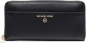 Michael Kors Jet Set Charm Zip Around Wallet - Dames - Portefeuilles - Zwart - ONE Size - Leer - Accessoires