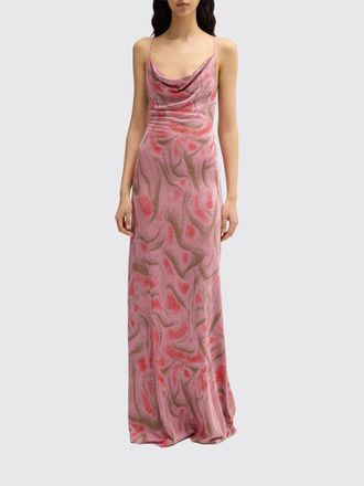 MACCAPANI Ita Long Printed Viscose Dress