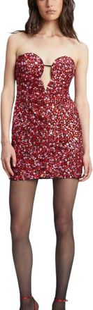 Bardot Eleni Beaded Mini Dress In Pink Multi